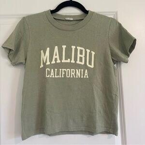 Brandy Melville light sage green tee